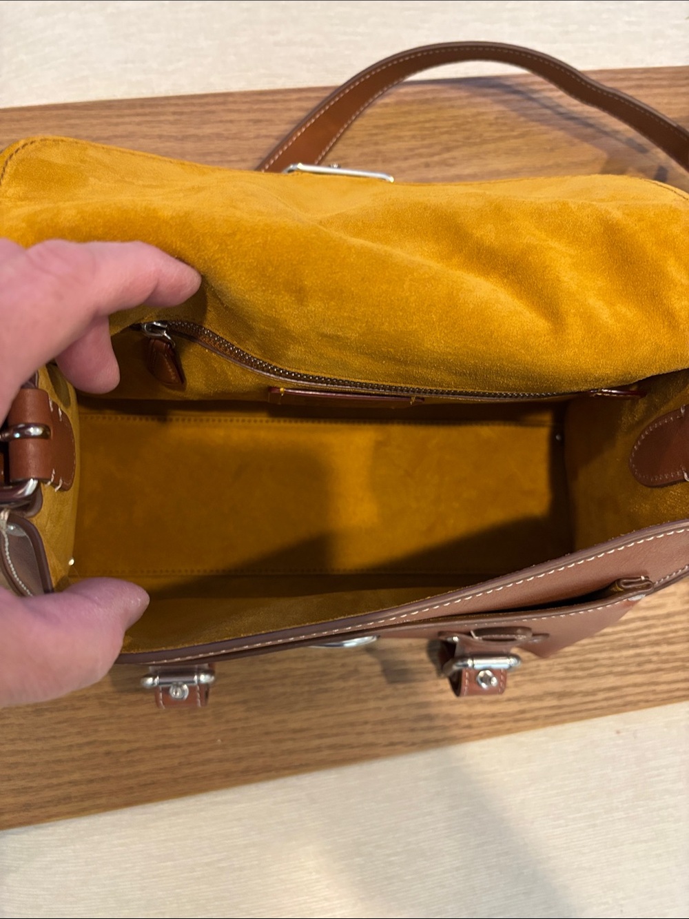 Gently used Coach Western Tabby brown leather shoulder/crossbody bag - Picture 5 of 6